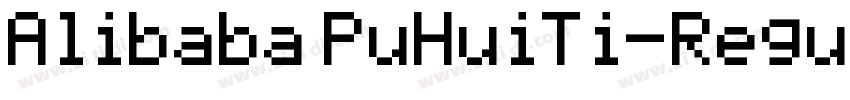 Alibaba PuHuiTi-Regu字体转换